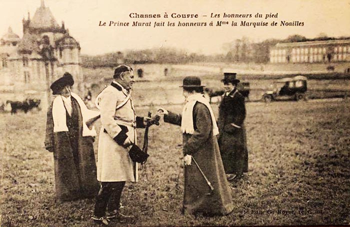 Carte postale (1900-1914) - Don à la Société de Vènerie - Rallye Chambly